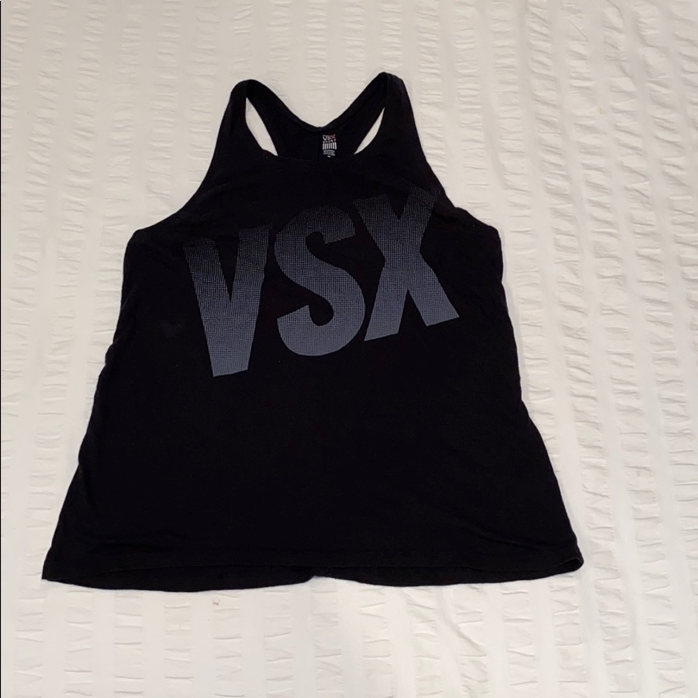 Black Victoria’s Secret Sport racetrack tank top